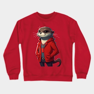 Mr. Otter Detective on the Case Crewneck Sweatshirt